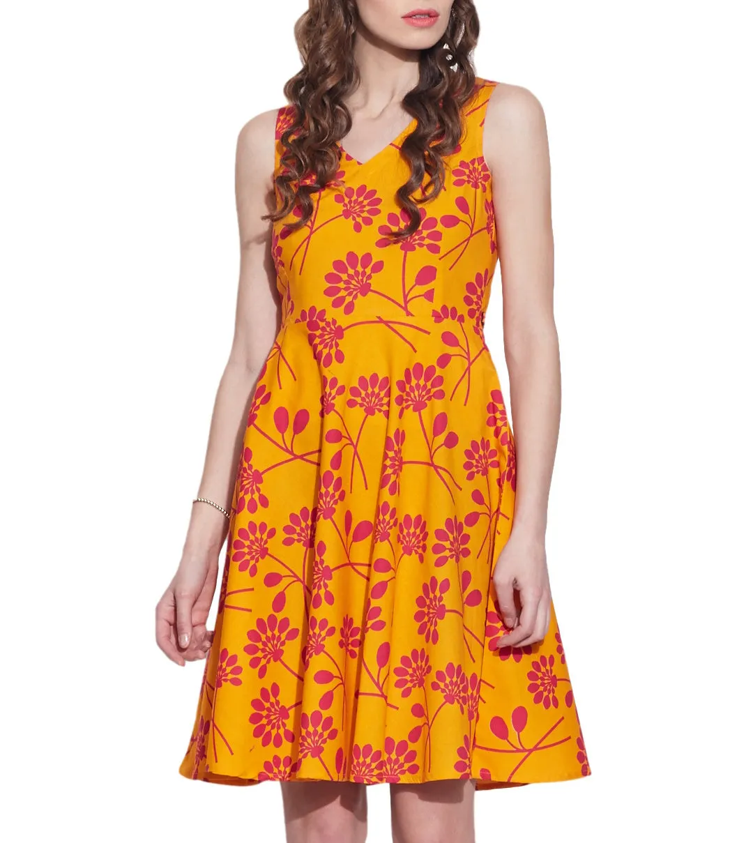 Womens Accessories Cotton Printed Dress,Machine Washable,W-CPD42-1617, Size-42 Inch