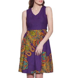 Women's Apparel Cotton Printed Dress,Machine Washable,W-CPD32-1625, Size-32 Inch