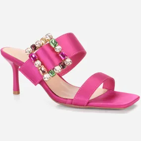 Women's "KARLY" Satin Buckled Sandals