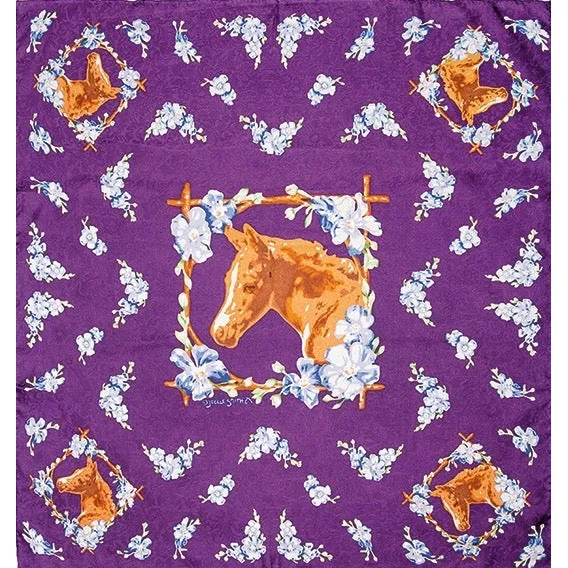 Wyoming Traders Limited Edition Filly Midnight Silk Scarf